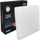 Painel Plafon Quadrado Led 24W Quente Bivolt Borda Infinita