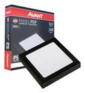 Painel Plafon Quadrado Sobrepor 24w Preto Branco Frio 6500k PS-PR - Avant