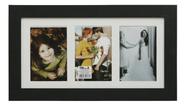 Painel Porta Retrato 3 Fotos 10x15 Parede Moldura Branca Preta 26x44cm Decoração Presente Painel Porta Retrato 3 Fotos 10x15 Parede Moldura Branca Preta 26x44cm Decoração Presente