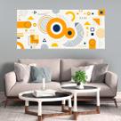 Painel Quadro Adesivo - Abstrato laranja e azul