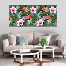Painel Quadro Adesivo - Anturio e hibiscus