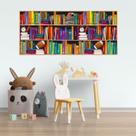 Painel Quadro Adesivo - Estante de Livros