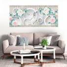 Painel Quadro Adesivo - Flores e circulos 3D
