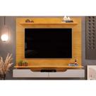 Painel Quarto p/ TV até 60 Pol Levi c/ Prateleiras 160x146cm Cedro/Bali - DJ Móveis