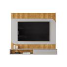 Painel Quarto p/ TV até 65 Pol Tom 150x139cm Cedro/Bali - DJ Móveis Painel Quarto p/ TV até 65 Pol Tom 150x139cm Cedro/Bali - DJ Móveis