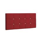 Painel Queen Strass Jordania 160 CM material sintético Vermelho - D A Decor