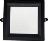 Painel Recuado Embutir 24W Cct 2800K A 6500K Preto Gaya