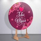 Painel Redondo Dia Das Mães Para Festa 3d Sublimado 1,5m