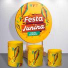 Painel Redondo E Capas De Cilindro Sublimados Festa Junina Painel Redondo E Capas De Cilindro Sublimados Festa Junina