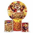 Painel Redondo Fortune Tiger, Painel de Festa Tigrinho, Painel de Festa Redondo, Sublimado