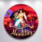 Painel Redondo Princesa Tapete Jas Capa Sublimada de Festa Tamanho Grande ou Mini Decoração Infantil