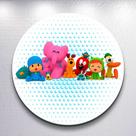 Painel Redondo Sublimado Capa Decorativa Turma Amigos Poco Baby Festa Estampa Mini ou Grande