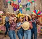 Painel Retangular De Lona Festa Junina Cenário Arraiá