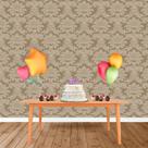 Painel Retangular em Jacquard Bege Escuro (Fendi) Medalhão