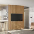 Painel Ripado 1.8 Para Tv até 75 com 2,50 x 1,80 Emily-Nature Fosco - EdeCasaMoveis