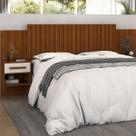 Painel Ripado 100 MDF com CriadoMudo Lateral Ajustável Casal Queen Painel Ripado 100 MDF com CriadoMudo Lateral Ajustável Casal Queen