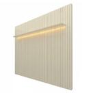 Painel Ripado 230x250 Com LED Para TV 85 Polegadas Nobre Gelius Off White