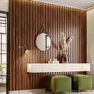 Painel Ripado 99,6cmx218cm Módulo Isabela Marrom Palisandro