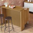 Painel Ripado Bancada Para Cozinha 120Cm 100% Mdf Painel Ripado Bancada Para Cozinha 120Cm 100% Mdf