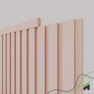 Painel Ripado Cabeceira Quarto Cama Casal - Play Rosa