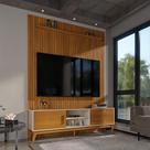 Painel Ripado Com Rack TV 75 Polegadas Domus 184cm