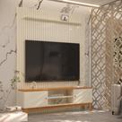 Painel Ripado Com Rack TV 75 Polegadas Italia 184cm