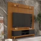 Painel Ripado Com Rack TV 75 Polegadas Italia 229cm Painel Ripado Com Rack TV 75 Polegadas Italia 229cm