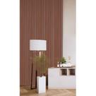 Painel Ripado de Madeira MDF 270CMX1,5CMX6CM (0,54m²) Marrom/Cumaru Casablanca Painel Ripado de Madeira MDF 270CMX1,5CMX6CM (0,54m²) Marrom/Cumaru Casablanca