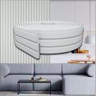 Painel Ripado Eva Autocolante Branco 10cm - Rolo 30 metros