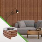 Painel Ripado Laminado de EVA Autocolante Decoração Fácil Instalação Meu Rodapé Urban Bronze Rolo de 20 metros, 10cm de largura.