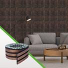 Painel Ripado Laminado de EVA Autocolante Decoração Fácil Instalação Meu Rodapé Urban Corten Rolo de 10 Metros, 10cm de largura
