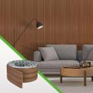 Painel Ripado Laminado Papel de Parede EVA Autocolante Amadeirado Simula Madeira Linha Madeto Cinamomo Meu Rodapé Rolo de 10 metros, 10cm de largura