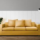 Painel Ripado MDF Modular Autocolante 1 placa 90x14,5cm Painel Ripado MDF Modular Autocolante 1 placa 90x14,5cm