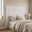Painel Ripado MDF Modular Autocolante 12 Placas 90x168,5cm Branco Onewall
