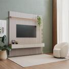 Painel Ripado Modular 2,60m Nicho Curvo Led Linea Brasil