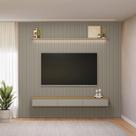 Painel Ripado Modular 3m Nicho Curvo Led Linea Brasil Painel Ripado Modular 3m Nicho Curvo Led Linea Brasil