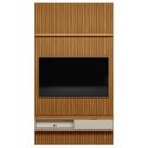 Painel Ripado para Tv 60 Pol. com Bancada 141cm Prime Plus L06 Nature/Off White - Mpozenato Painel Ripado para Tv 60 Pol. com Bancada 141cm Prime Plus L06 Nature/Off White - Mpozenato