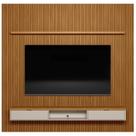 Painel Ripado para Tv 75 Pol. com Bancada 258cm Prime Plus L06 Nature/Off White - Mpozenato