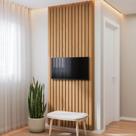 Painel Ripado para TV até 32 Polegadas 80cmx230cm Aruá CabeCasa MadeiraOriginals
