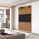 Painel Ripado para TV até 55 Polegadas 100% MDF 138,6cmx240cm Arbo