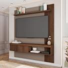 Painel Ripado para TV até 55 Polegadas 150cmx183cm Moon Marrom Fendi/Havana Painel Ripado para TV até 55 Polegadas 150cmx183cm Moon Marrom Fendi/Havana