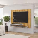 Painel Ripado para TV até 55 Polegadas MDF 134,5cmx108cm Frisado Decorativo com Nicho Ripe