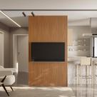 Painel Ripado para TV até 60 Polegadas 100% MDF 141cmx250cm Modular 1.4