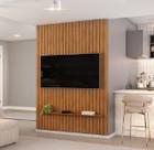 Painel Ripado para TV até 60 Polegadas MDF 143cmx240cm Trento