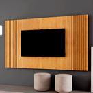 Painel Ripado para TV até 65 Polegadas 100% MDF 237cmx135cm Piazza