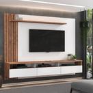 Painel Ripado para TV até 65 Polegadas 220cmx165cm 3 Gavetas Bp Foscarini