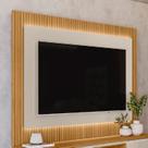 Painel Ripado para TV até 70 Polegadas MDF 200cmx148cm São Paulo Branco Tauari/Off White Fosco Painel Ripado para TV até 70 Polegadas MDF 200cmx148cm São Paulo Branco Tauari/Off White Fosco