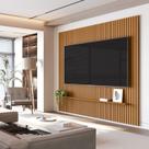 Painel Ripado para TV até 75 Polegadas 100% MDF 228,6cmx240cm Arbo