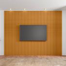 Painel Ripado para TV até 75 Polegadas 100% MDF 230cmx220cm Roma