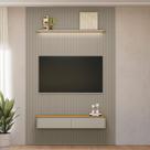 Painel Ripado para TV até 75 Polegadas 2 Portas Modular 1.8 Linea Brasil